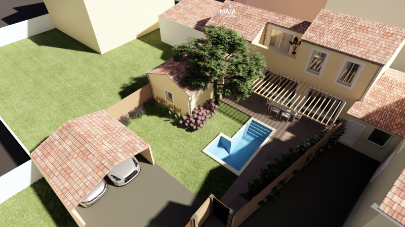 Projet d'aménagements extérieurs repensés pour un cadre de vie agréable et discret dans le Var